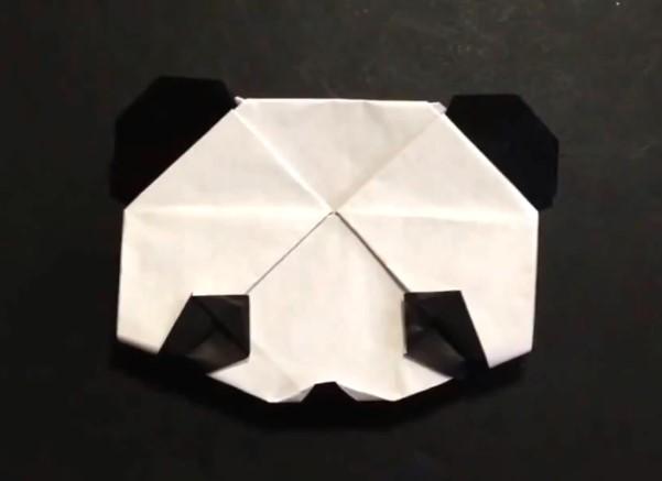 可爱折纸小熊猫折法制作教程