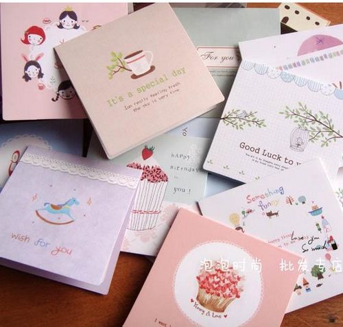 韩国创意通用祝福小清新小贺卡 儿童节礼物卡 淘宝附赠卡批发