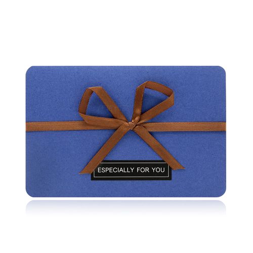 高端蓝色卡片精致简约企业生日定制创意入职感谢祝福节日商务贺卡