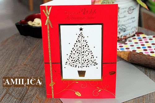 58包邮英国ling design圣诞节华丽烫金贺卡|祝福纪念感谢卡片大号