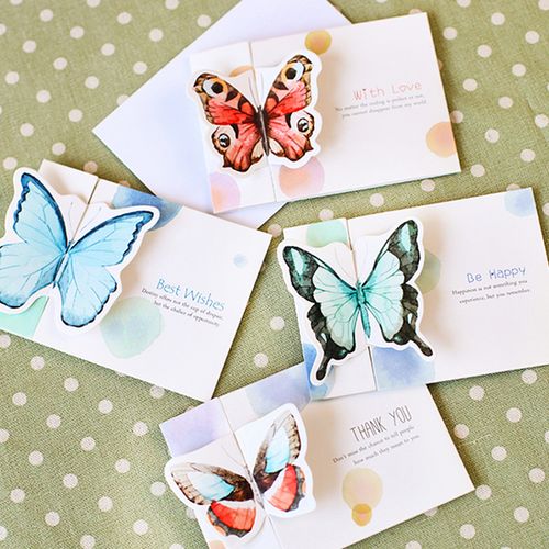 蝴蝶观影卡片制作图片