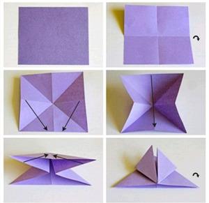 纸蝴蝶的折法之蝴蝶折纸手工折法图解