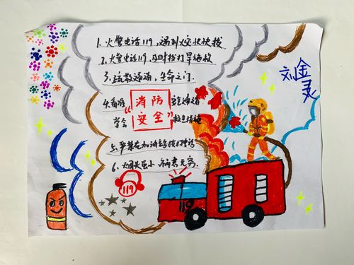 七色花幼儿园消防安全宣传月《亲子消防手抄报》投票活动a组