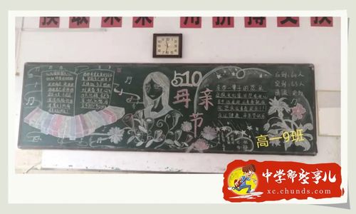 长葛三高感恩母亲节主题黑板报活动中学网