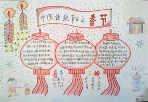 中国传统节日合在一起英语手抄报传统节日手抄报