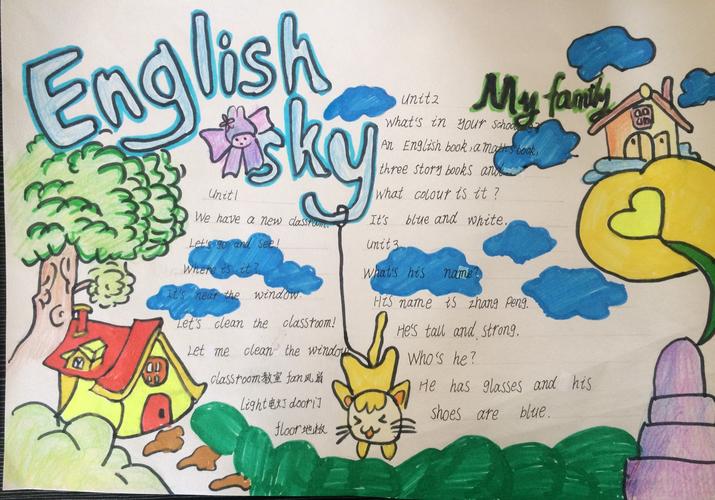 其它 四年级英语手抄报精选展示 写美篇孩子们的英文手抄报都非常用心