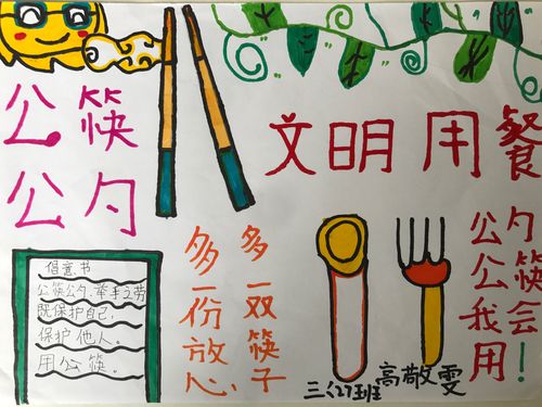 文明用餐筷乐在行动上饶市第二十小学文明用餐手抄报实践活动