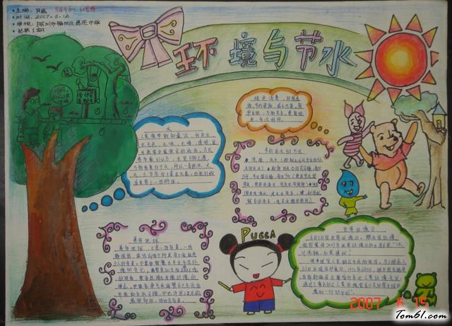 儿童保护环境手抄报版面设计图