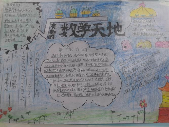 同行伯阳七年级数学手抄报活动 写美篇  为了充分挖掘学生的潜能