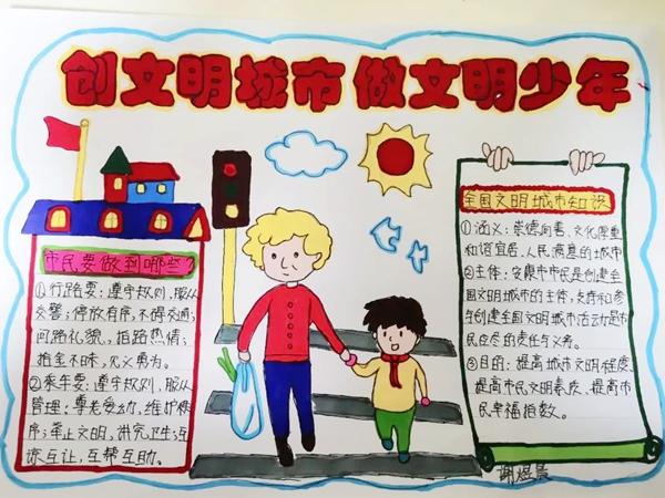 果园小学开展创文明城市做文明少年手抄报评比活动-汉滨区人民政府