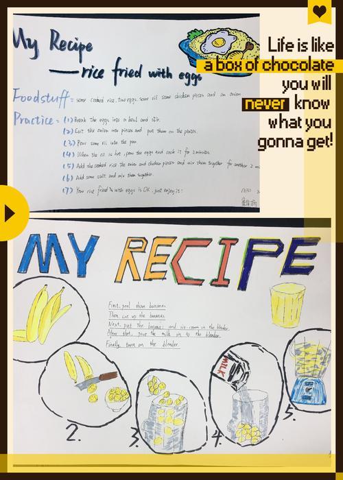 逸翠园中学八年级英语创意手抄报大赛how to make delicious food