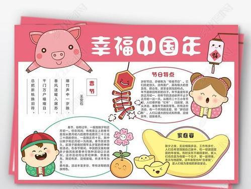 纸制作一张幸福中国年的手抄报中国年手抄报