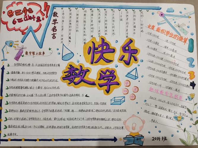 快乐数学 湘潭县职业技术学校信息技术群优秀数学手抄报