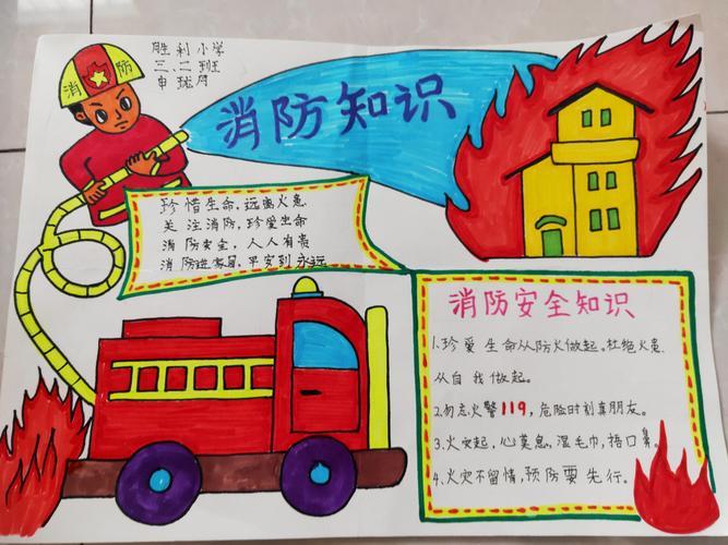 小学生消防安全手抄报简单好画模板消防安全手抄报内容写什么