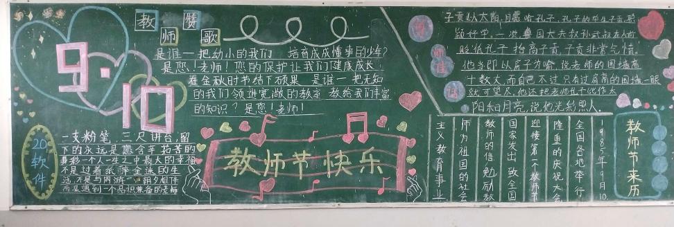 老师--弋阳中等专业学校教师节黑板报主题活动 写美篇各班精心设计了