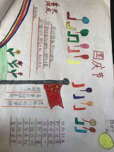 通过孩子们绘画国庆节的手抄报使孩子们为伟大的祖国而骄傲我们为