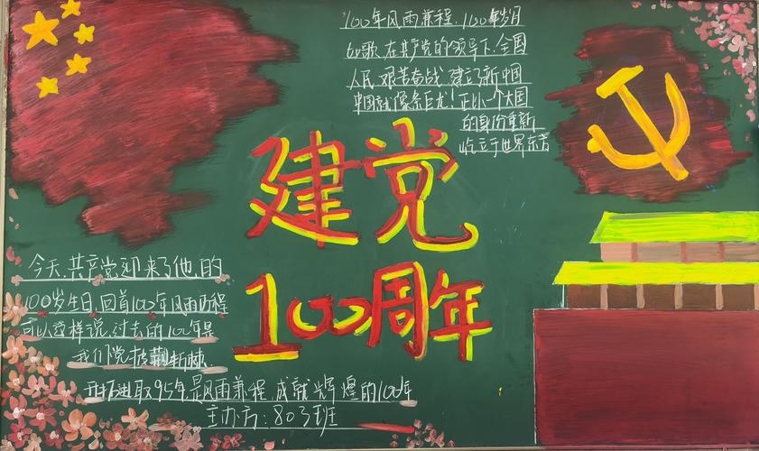 粤华初中部庆祝建党100周年黑板报展示