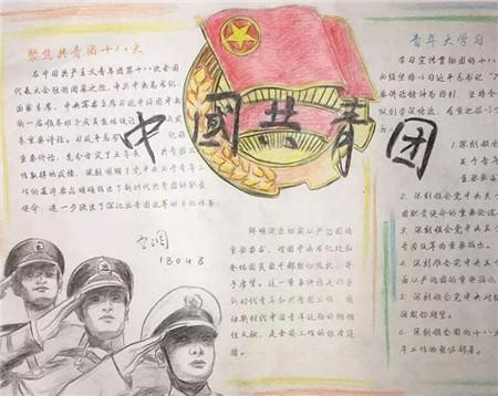 我是共青团员手抄报设计图有关共青团的设手抄报计手绘对中国共青团的