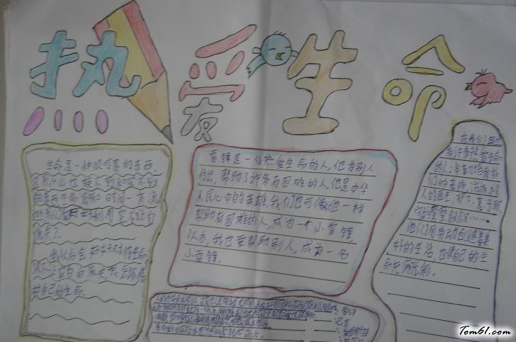 小学生热爱生命手抄报版面设计图4手抄报大全手工制作大全中国儿童