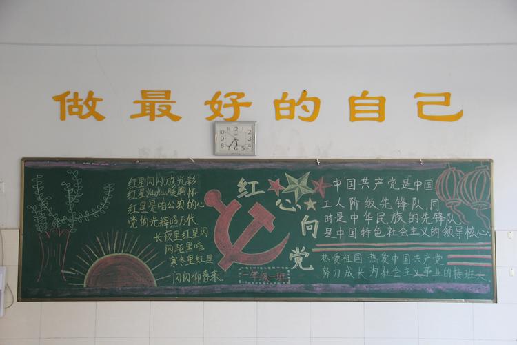 巨野县东城中学组织开展红心向党喜迎建党九十八周年黑板报评比活动