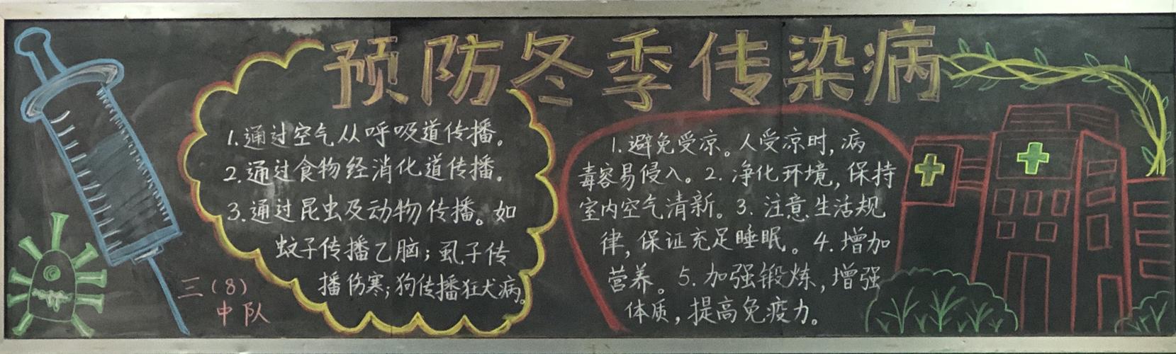 县北关小学预防冬季传染病和争做宪法小卫士主题黑板报评比活动