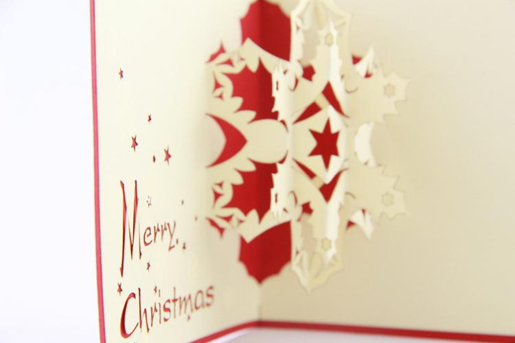 立方生活 圣诞雪花 立体圣诞贺卡 创意3d立体卡片 手工图片9