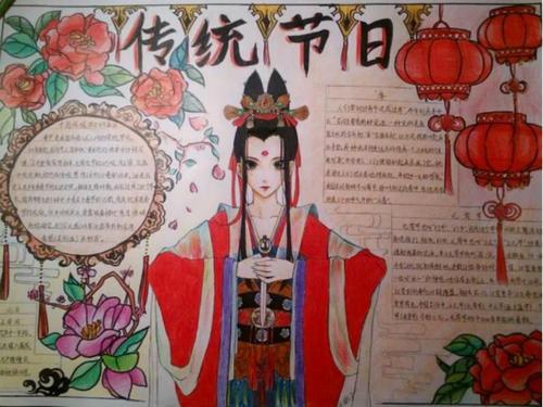 传统节日手抄报中国传统节日英文版思维导图手抄报 中国传统节日手