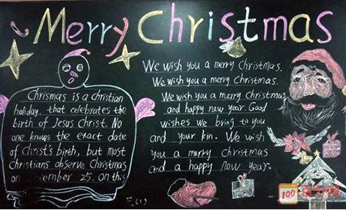 圣诞主题的黑板报圣诞节黑板报图片素材