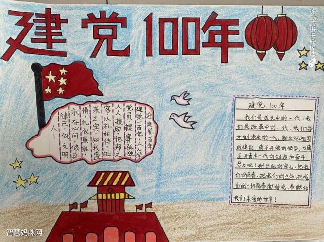 小学生庆祝党建100周年手抄报