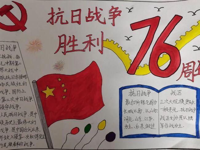 纪念中国人民抗日战争胜利70周年手抄报内容一铭记历史 爱我中华纪念
