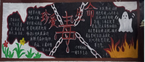 泸县建校开展2020年禁毒黑板报主题绘制活动