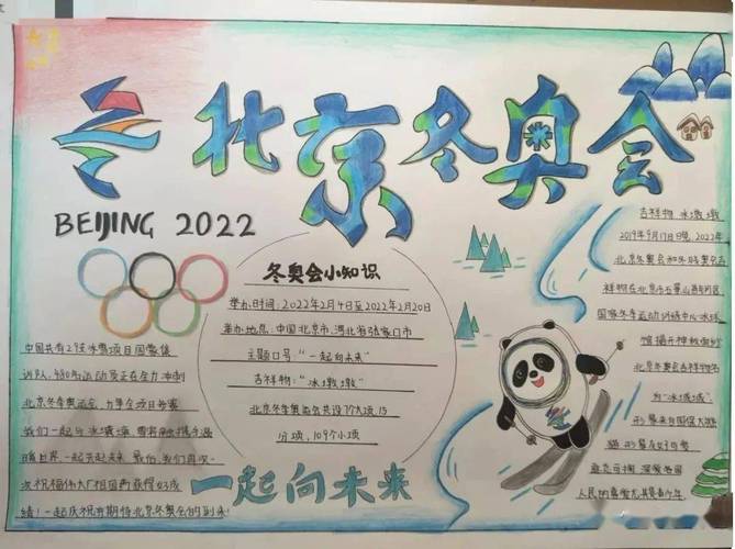 收藏必选2022北京冬奥会最新主题儿童画手抄报满满的干货资料