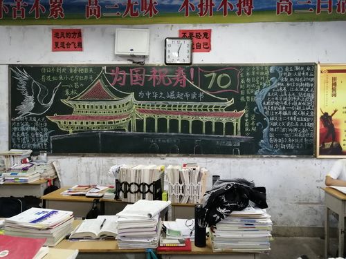 新时代有为青年黑板报比赛 写美篇为庆祝中华人民共和国成立70周年