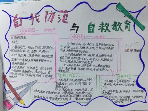手抄报首先郑州八中组织印发了郑州市教育局下发的儿童防拐骗手册并
