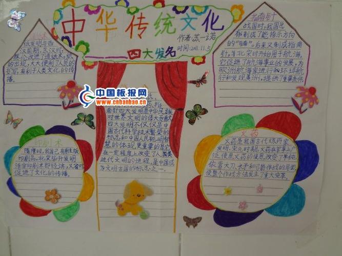 手抄报设计|小学生中华传统文化手抄报图片-学路网-学习路上 有我相伴