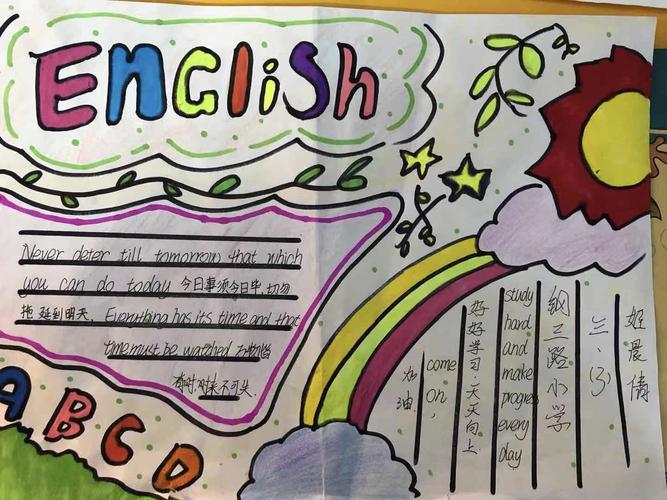 年级学生英语手抄报作品集 写美篇  做英语手抄报可以提高学生对学习