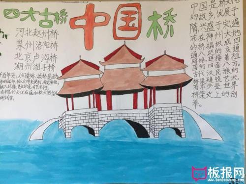 关于古建筑的手抄报 著名的建筑物手抄小报中国传统建筑手抄报图片
