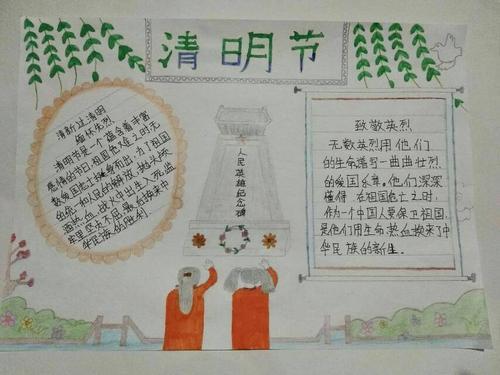峰峰中学开展清明祭英烈手抄报活动