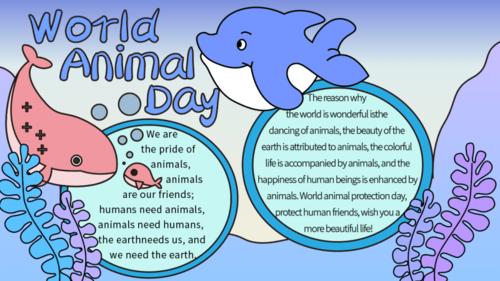 英语世界动物日手抄报 世界动物日的手抄报怎么画