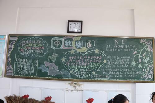 其它 迎中秋庆国庆中楼镇初级中学班级黑板报展 写美篇   为大力