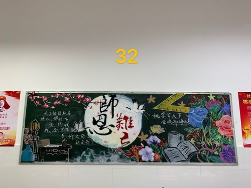 高二年级感谢师恩主题黑板报-桂林市桂电中学