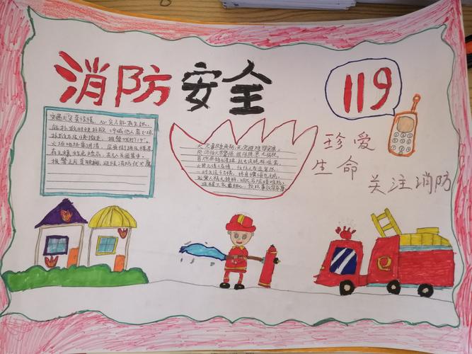 上饶市第十二小学 三4班 消防安全手抄报 参赛作品展示