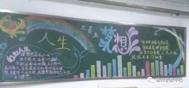 校园动态|涿州职教中心团委组织开展彩虹人生主题黑板报手抄报评比