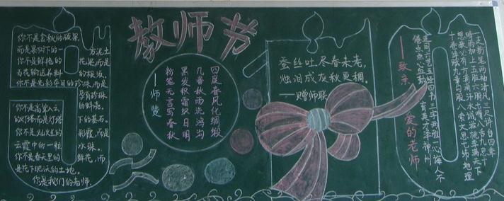 关于庆祝教师节的黑板报图片  导语教师节是一个感谢老师一年来教导