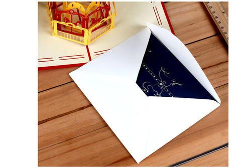 创意3d立体手工折纸型贺卡diy婚礼祝福 旋转木马 批发