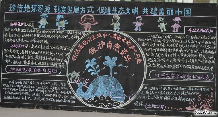 地球日的黑板报版面设计图黑板报大全手工制作大全中国儿童资源网