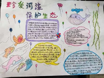 珍爱河湖保护环境 郑州市第107初级中学手抄报展评