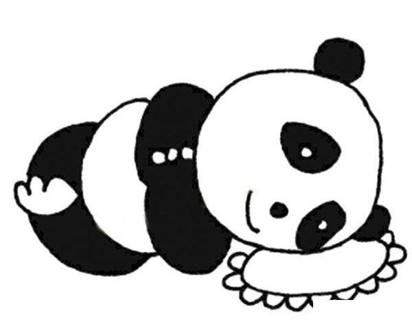 简笔画熊猫救小山羊