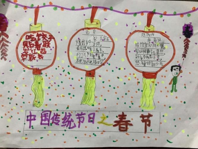 《中华传统节日》手抄报成果展示三年4班中华传统节日手抄报怎么做