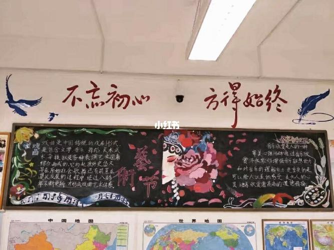 艺术节| 黑板报黑板报绘画红岭中学攻略文化绘画